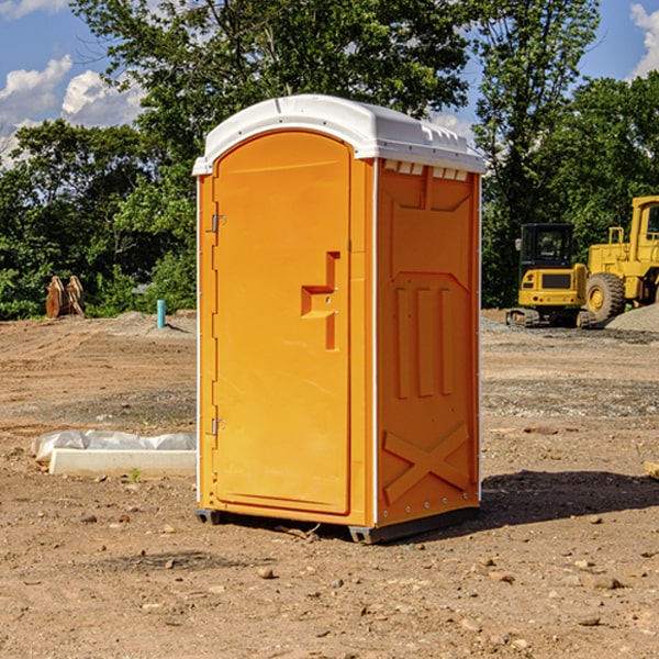 how often are the portable restrooms cleaned and serviced during a rental period in Five Points Alabama